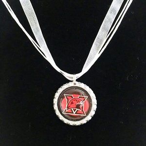 Miami Univ RED HAWKS Handmade Necklace *NEW*